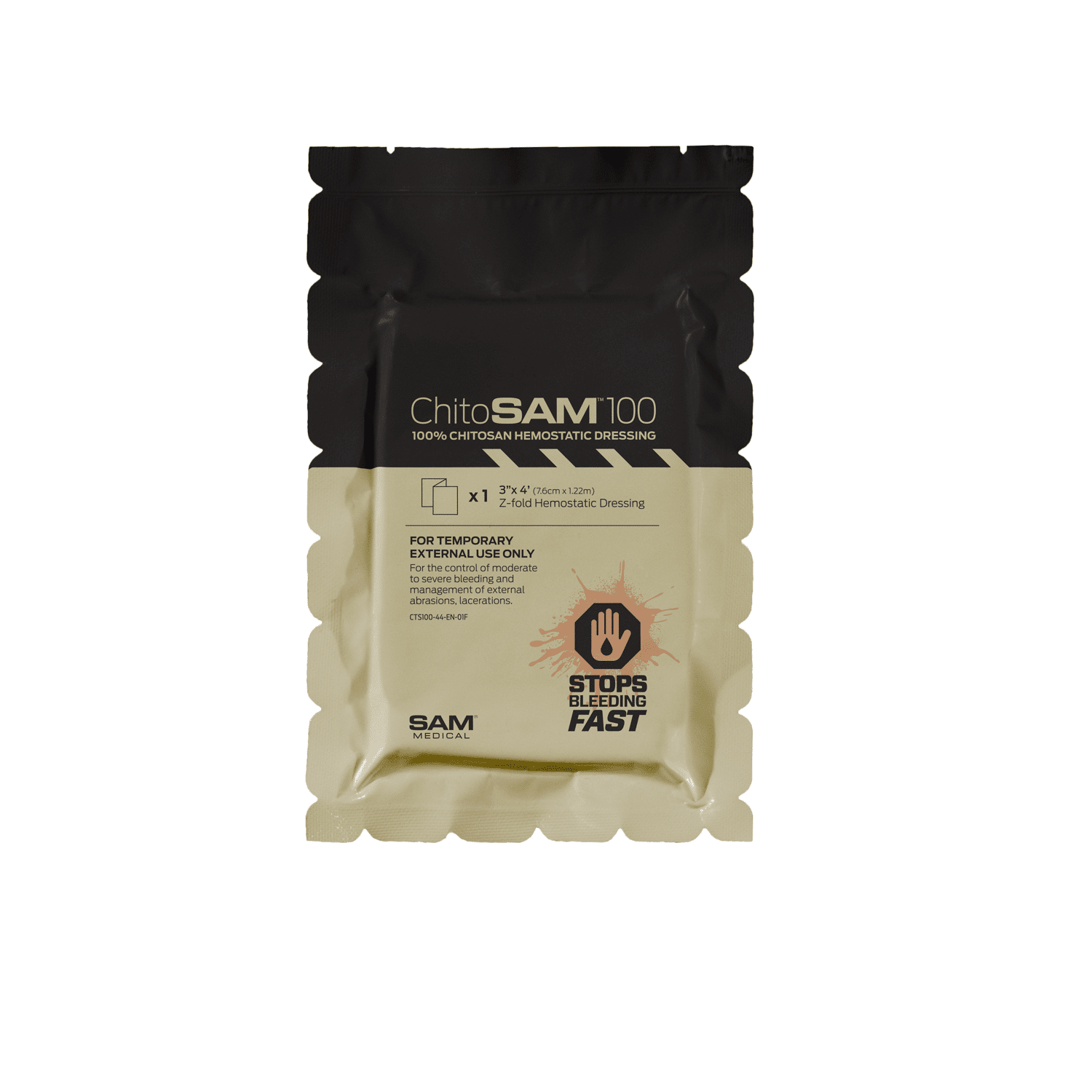 ChitoSAM 100 3" x 4´ Z fold