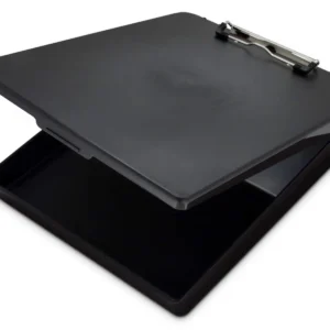 Alternative view of Saunders DeskMate klemmuspjald með geymslu - svart