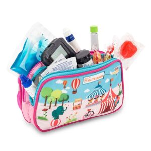 Alternative view of Dia´s Kids - barnataska fyrir insúlín með sirkusmynstri