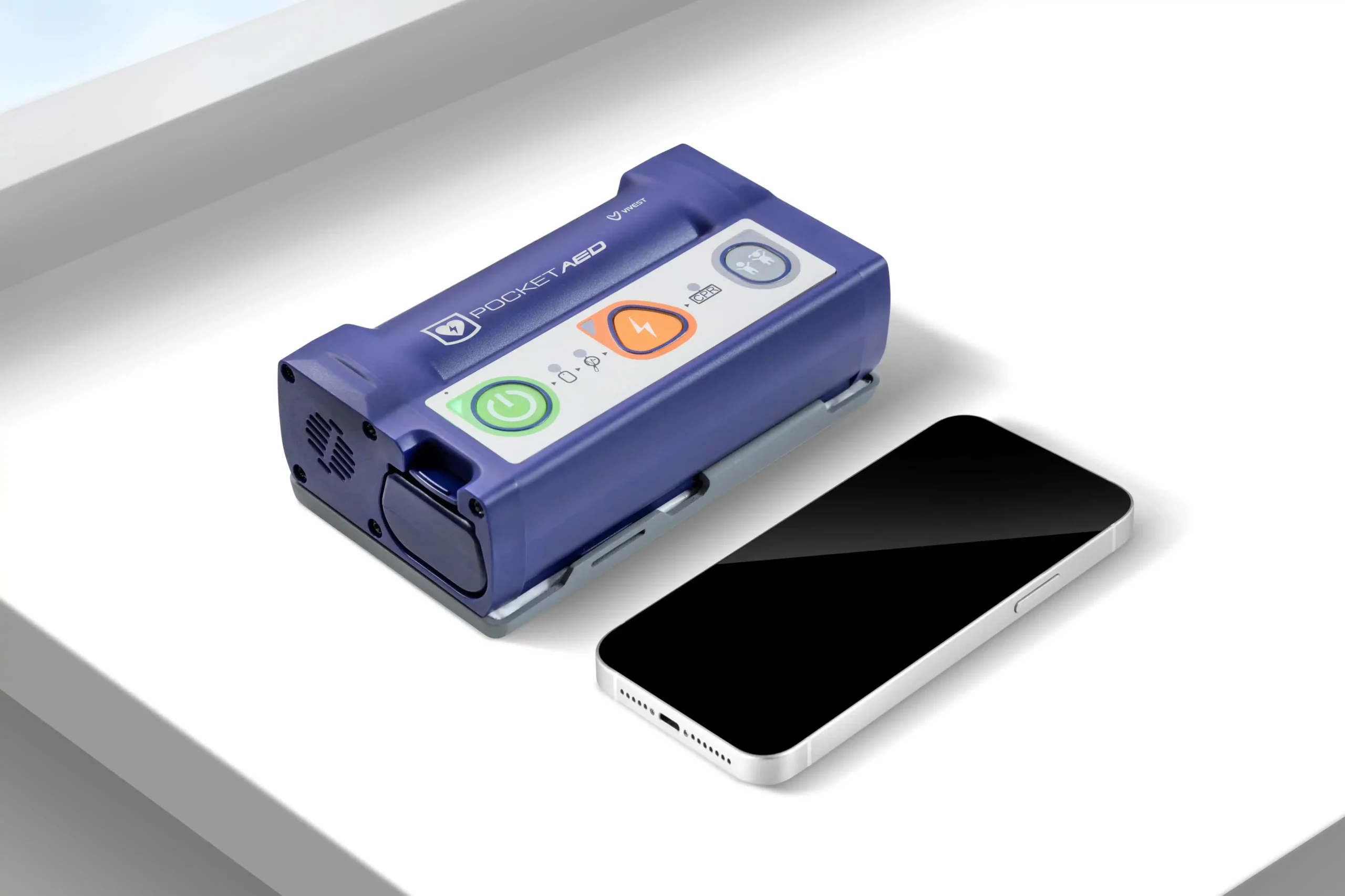 P3 Pocket AED frá Vivest Borið saman við GSM síma