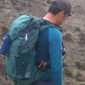 Pocket AED Vivest in soft carry bag while hiking