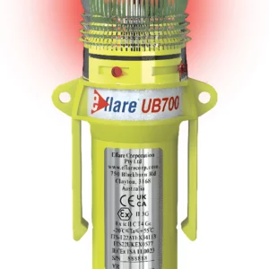Eflare UB700 gult öryggisljós með rauðum ljóma