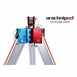 Arachnipod Advantage þrífótur með bláum og rauðum búnaði