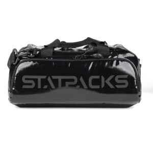 Svört Statpacks ferðataska með gljáandi yfirborð